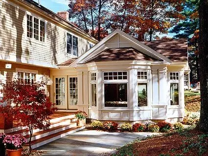 Bay window addition with custom detailing